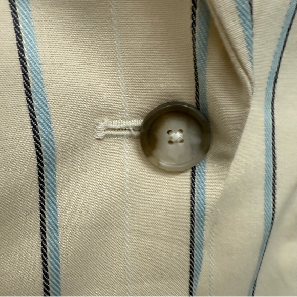 LOFT Stripe Cropped‎ Blazer Women’s Size 2 Linen Blend - Picture 4 of 7